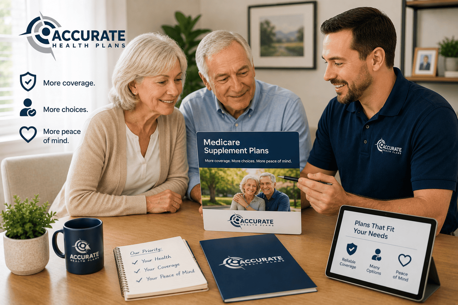 Senior couple reviewing prescription drug coverage